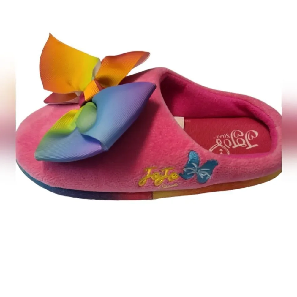 Jojo Cozy‎ Slippers With Bows sz 2-3